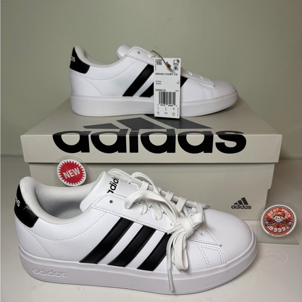 adidas - Size 6.5 - Women's Shoes Grand Court 2.0 Sneakers GW9214 - New - Picture 4 of 8